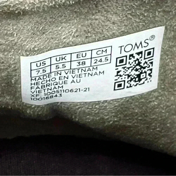 Toms Hyde Wedge Sneakers Ankle Bootie Vetiver Grey Sage Green Suede size 7.5 - Picture 8 of 11